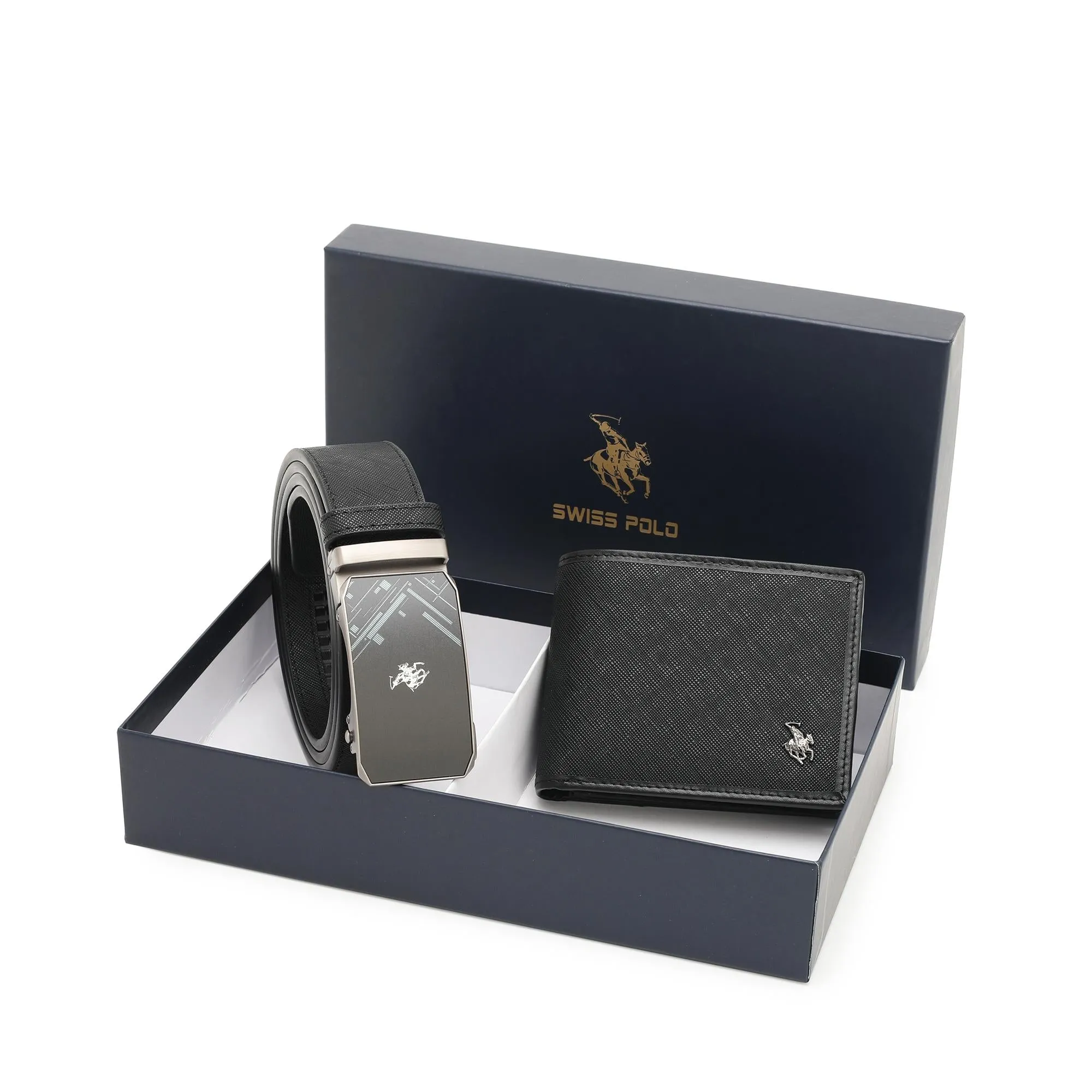 Men's Gift Set - RFID Bifold Wallet   Automatic Belt - SGS 558