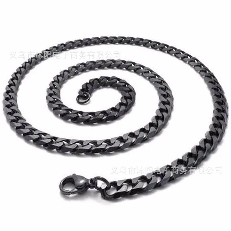 Mens Necklace With Titanium Steel Ground Chain