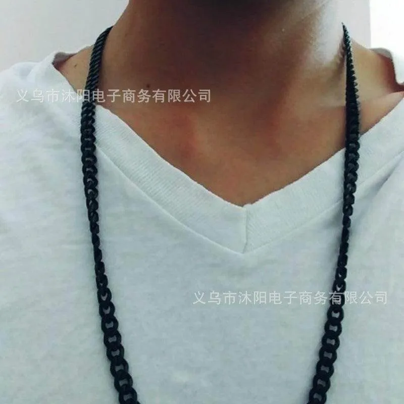 Mens Necklace With Titanium Steel Ground Chain