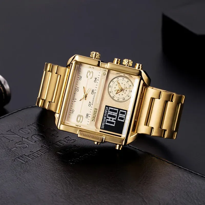 Men's Quartz Analog-Digital Sports Watch - Top Luxury Brand, Waterproof Wristwatch