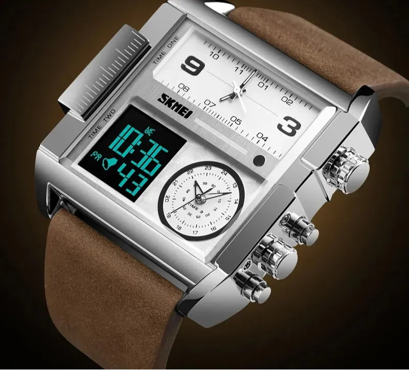 Men's Quartz Analog-Digital Sports Watch - Top Luxury Brand, Waterproof Wristwatch