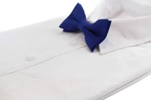 Mens Royal Blue Velvet Plain Colour Bow Tie