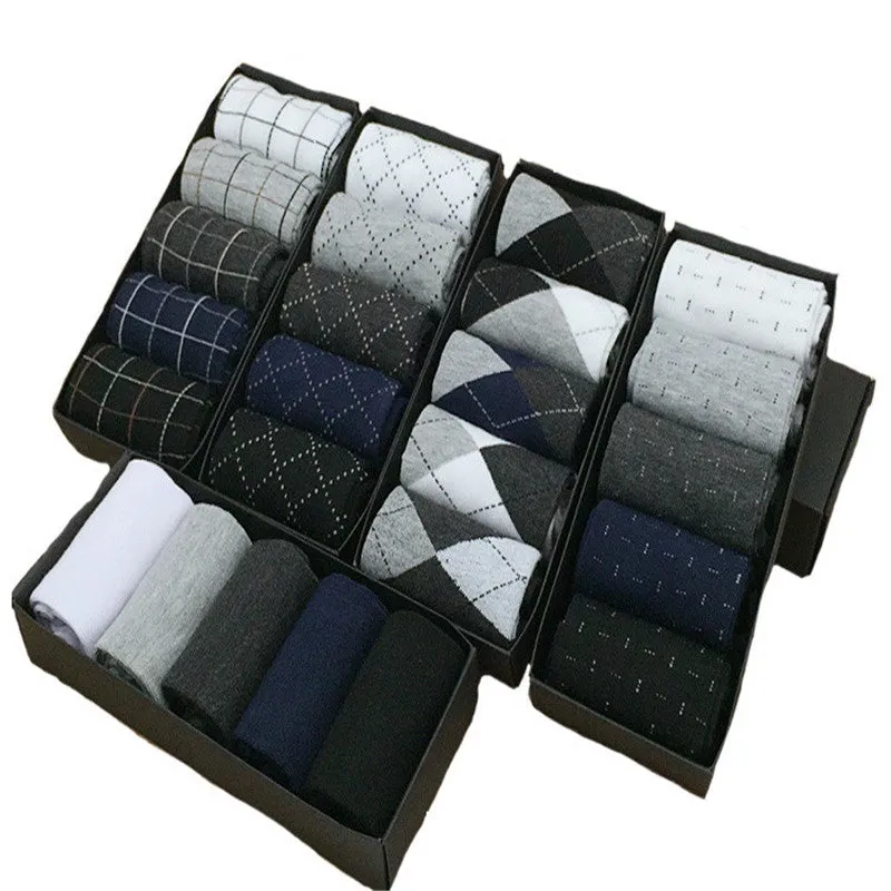 Men's Summer Cotton Breathable Formal Socks | 5 Pairs Socks