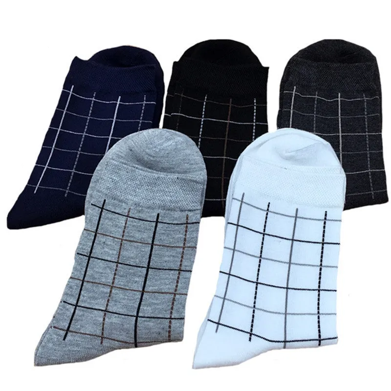 Men's Summer Cotton Breathable Formal Socks | 5 Pairs Socks