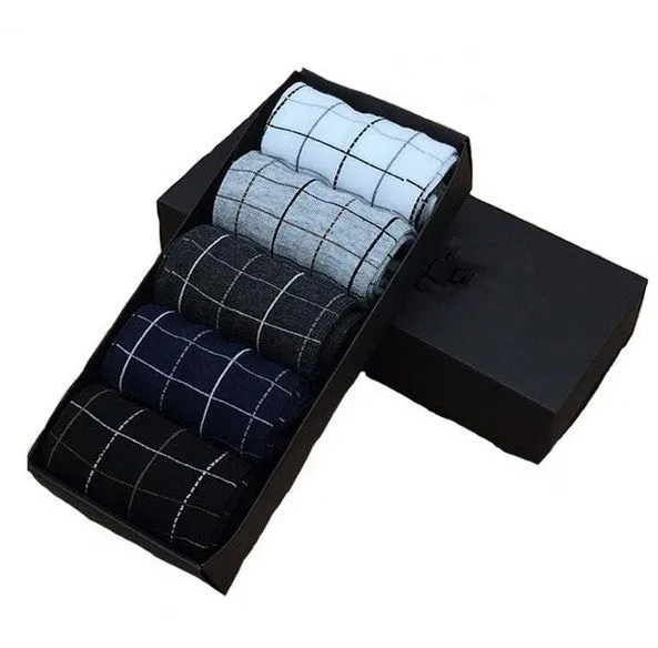 Men's Summer Cotton Breathable Formal Socks | 5 Pairs Socks