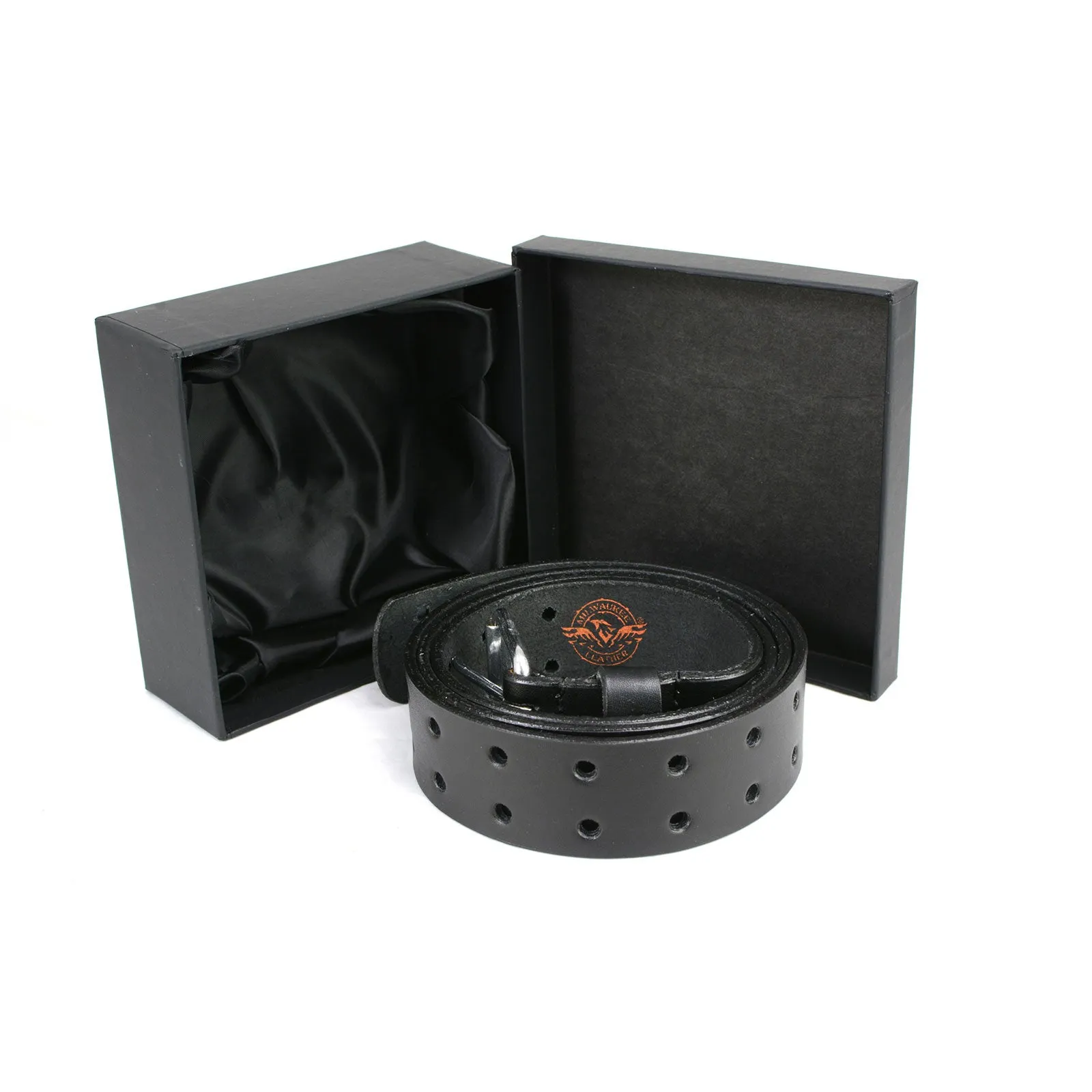 Milwaukee Leather MP7121 Men's Double Prong - Black Genuine Leather
