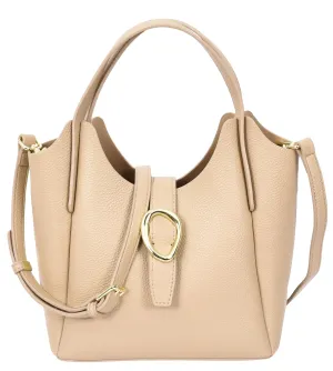 Montreal  Women's Small Faux Leather Shoulder Handbag Beige