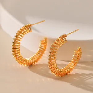 MSCHA HOME Earrings,Gold Plated Lightweight Hoop Earrings
