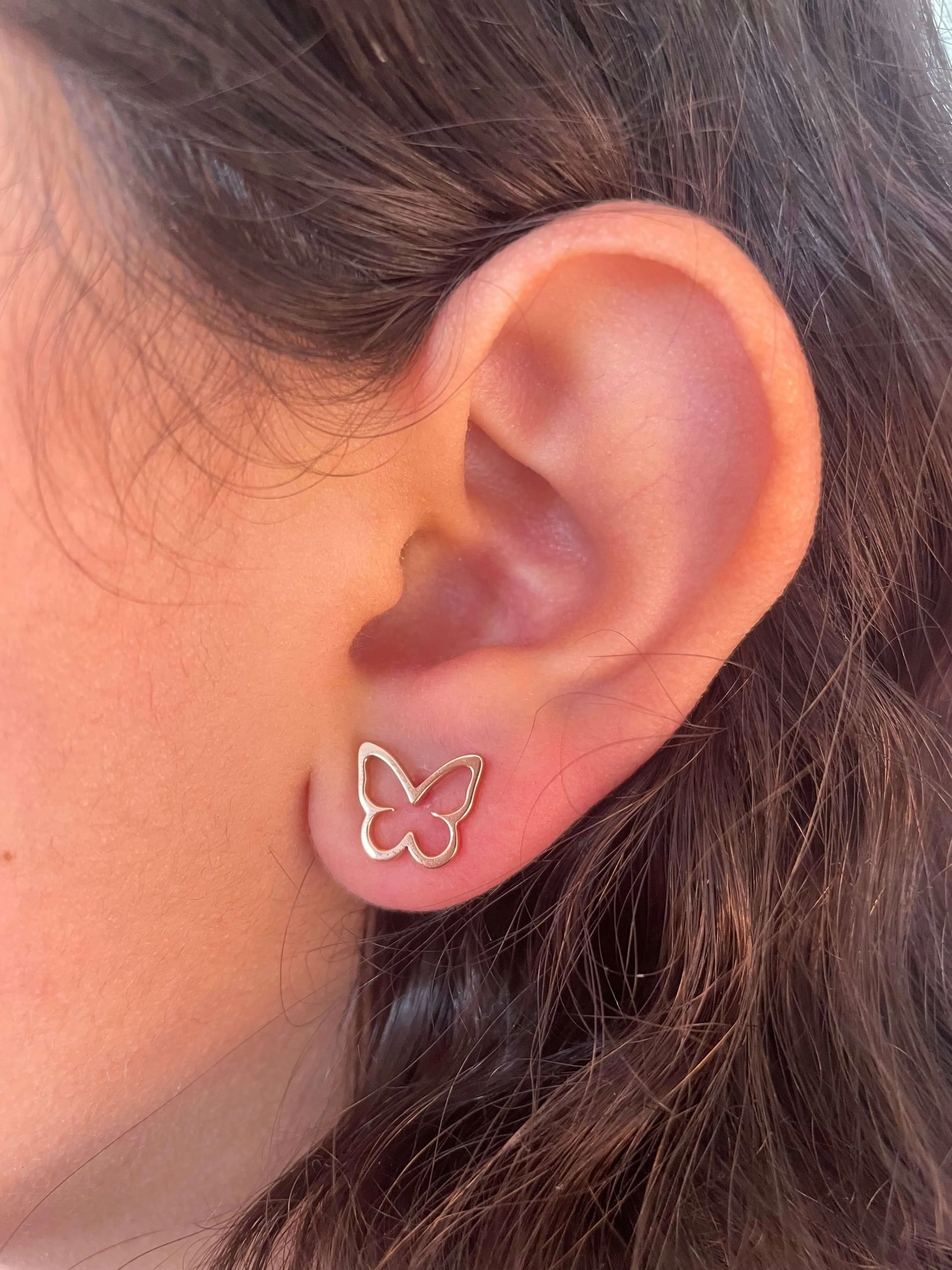 Open Butterfly Earrings | Rose Gold