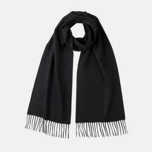 Oversized Cashmere Scarf in Black