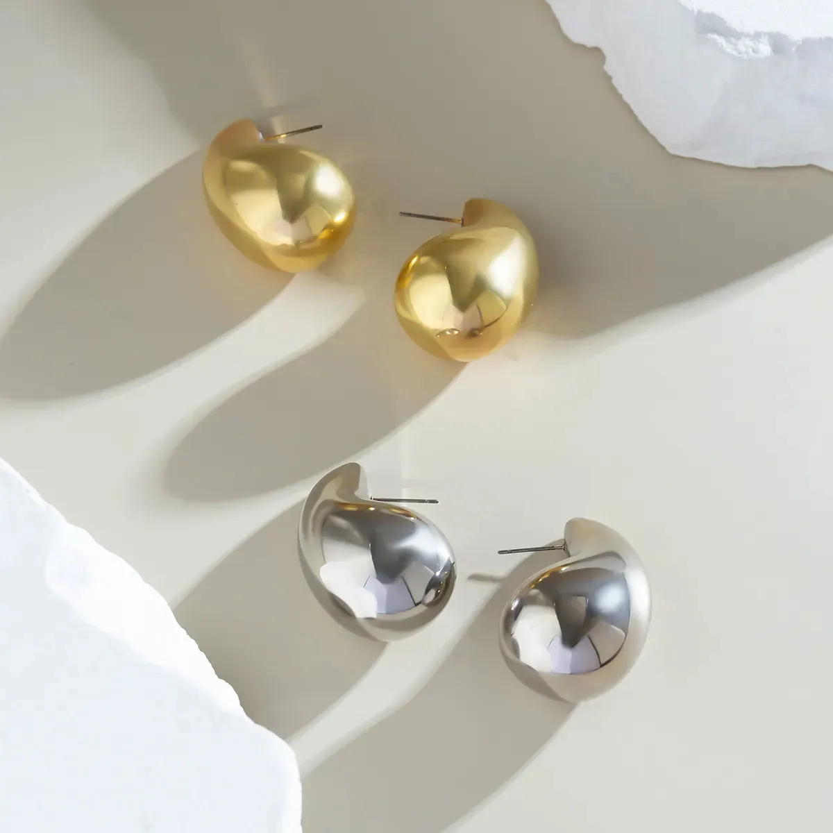 Pieces Are Falling Metal Earrings
