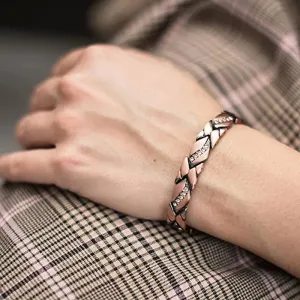 Pure Copper  Crystal Accent Magnetic Energy Bracelets 