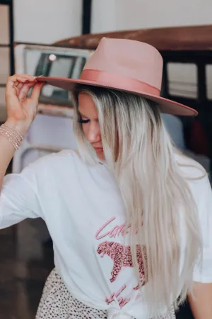 Reese Fedora Hat - Mauve