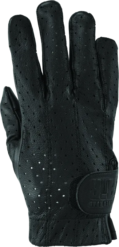 River Road Tucson Leather Perforated Gloves Black - 3XL