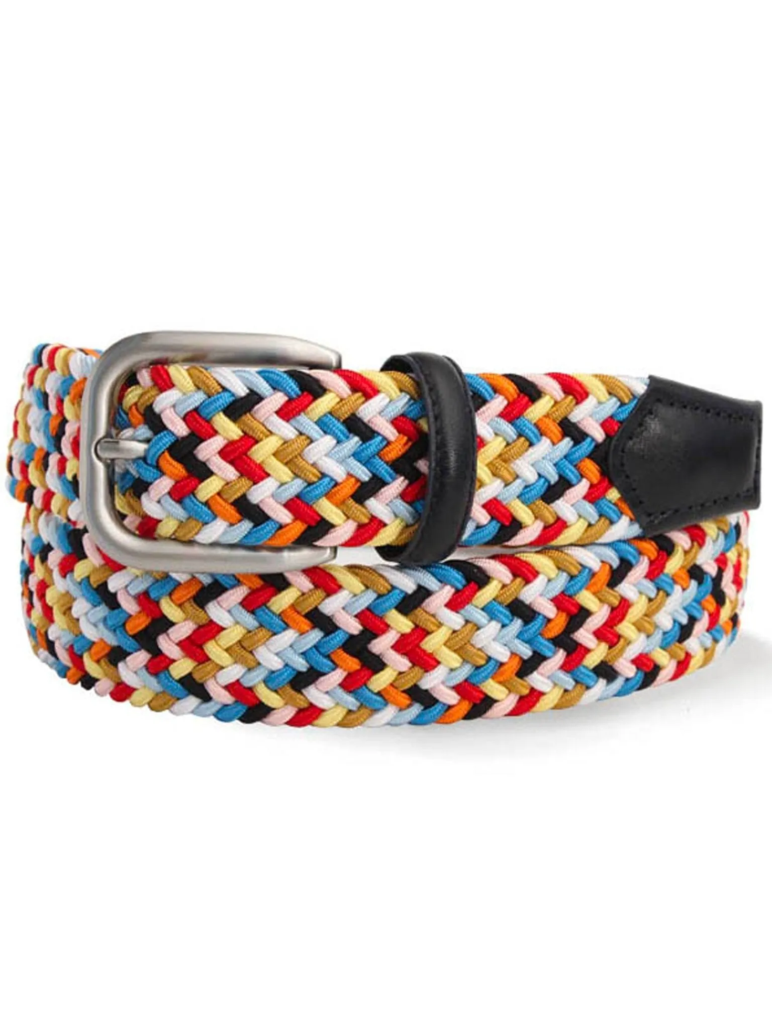 Robert Charles Belts - 1005 Cotton Blend Leather Mens belt Multi - 35mm width - Made in Italy