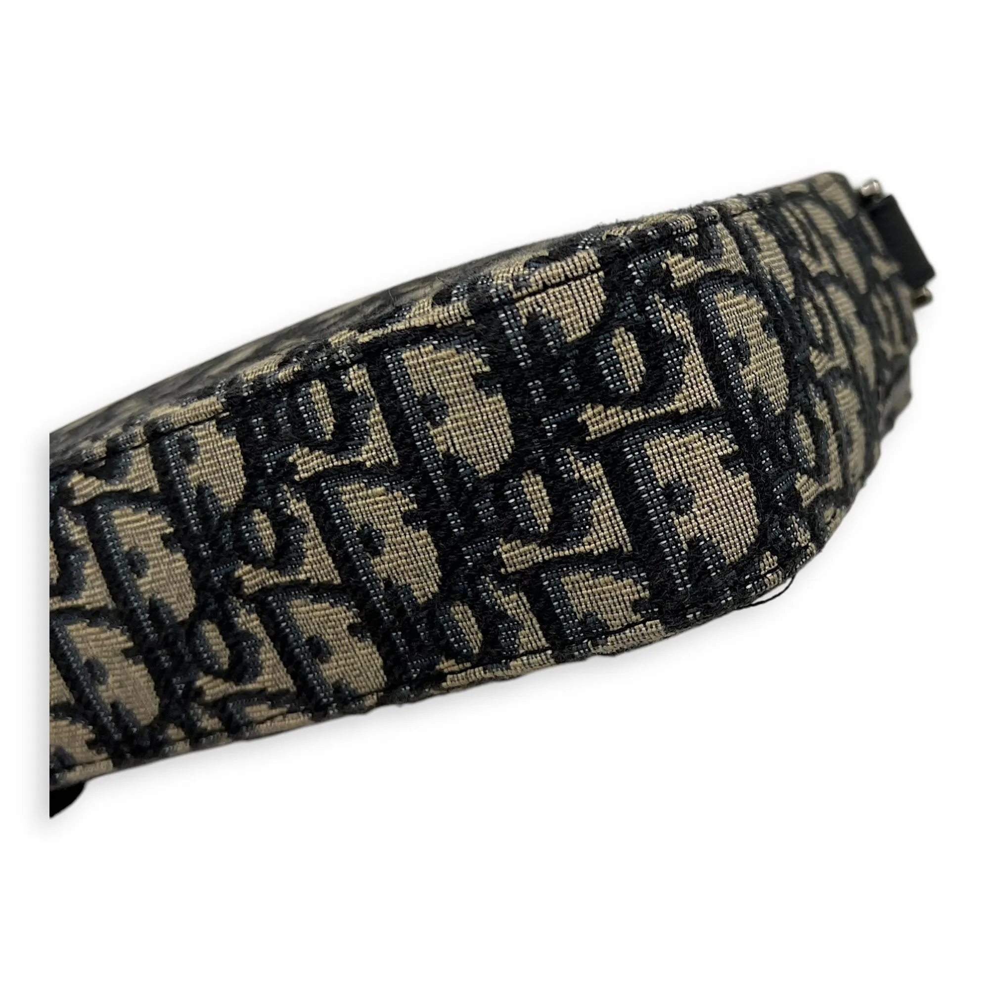 Safari Blue Crossbody Bag in Jacquard, Silver hardware