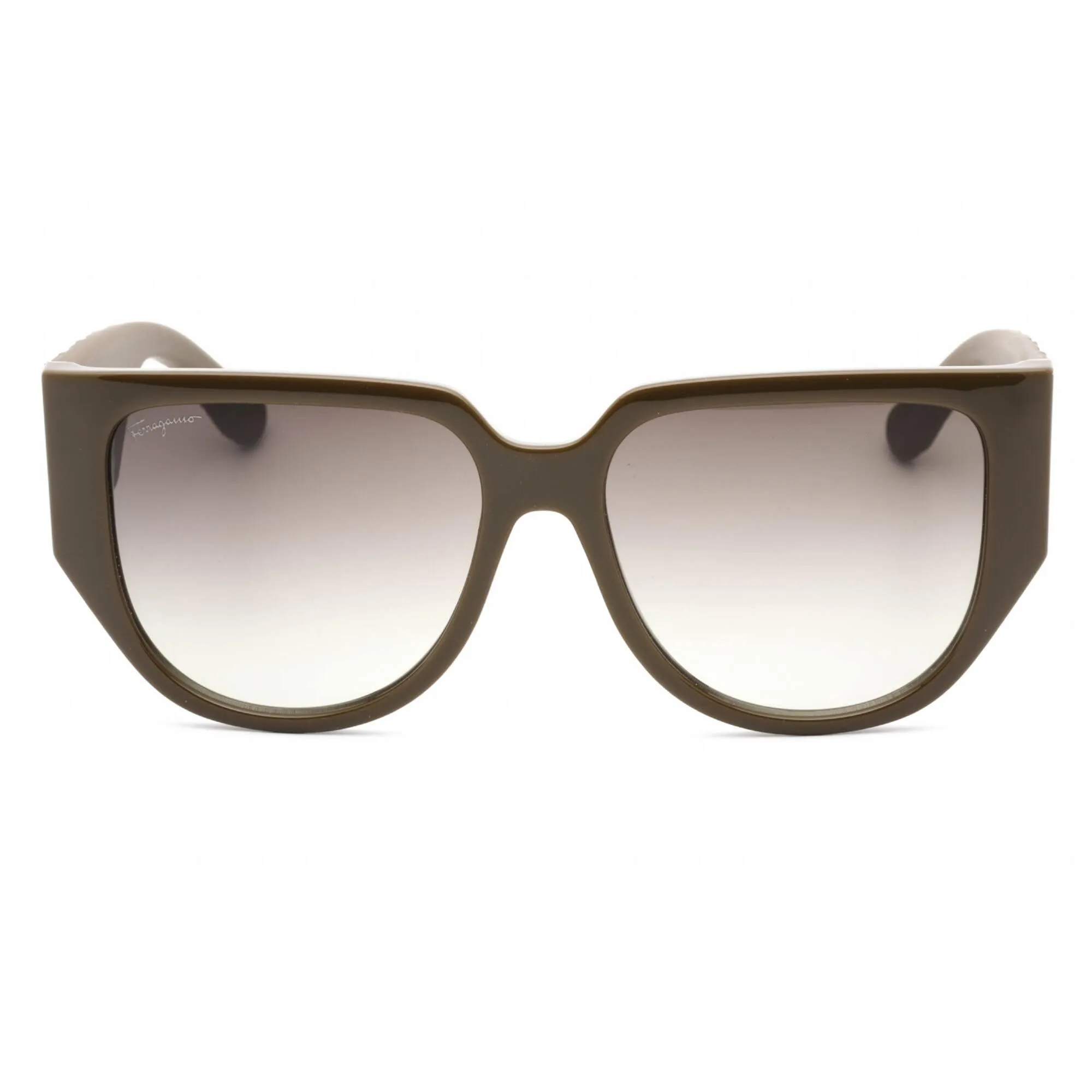 Salvatore Ferragamo Women's Sunglasses - Dark Khaki Frame Grey Lens | SF1088SE 324