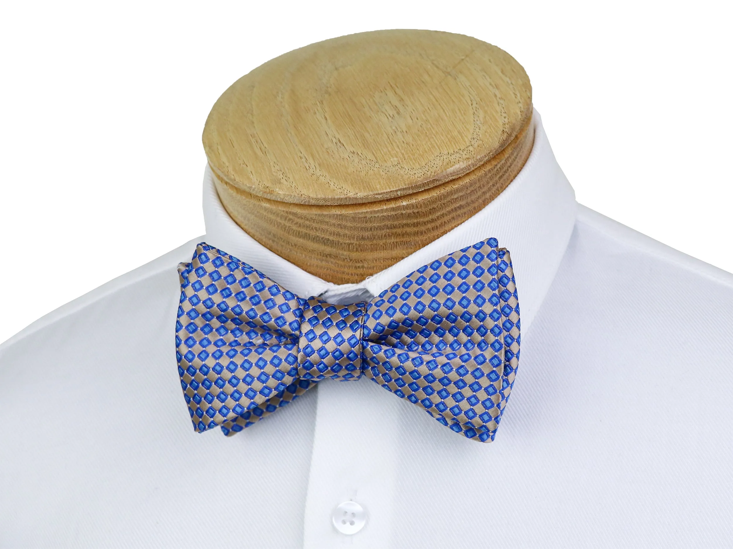 ScottyZ 37600 Young Men's Bow Tie - Neat - Gold/Sky/Navy