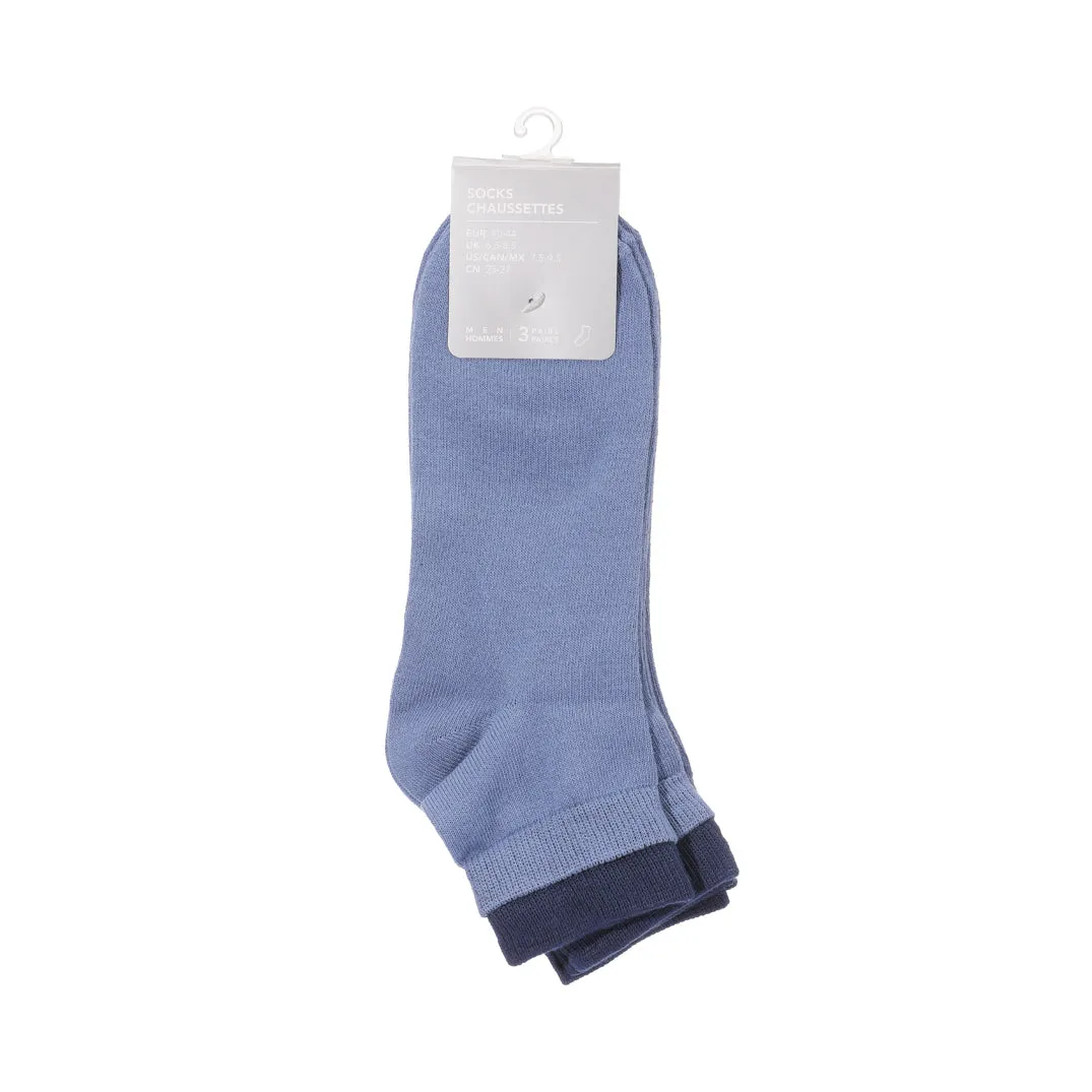 Sense of Design Men's Crew Socks (3 Pairs)(Blue)