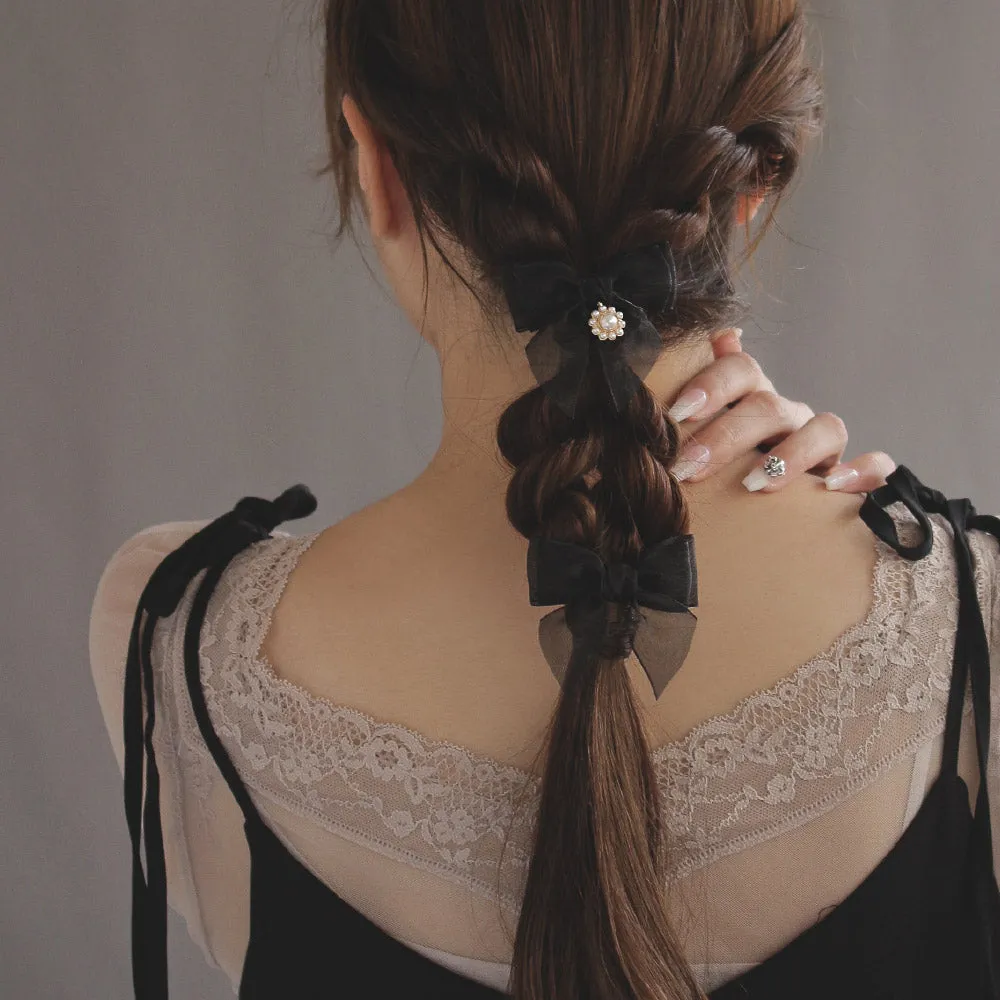 Sheer Bow Pinch Clip Set