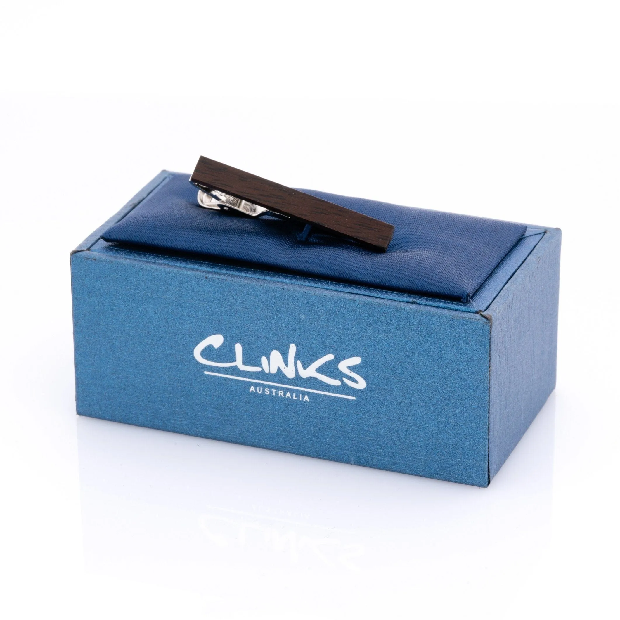 Small Dark Wood Tie Clip