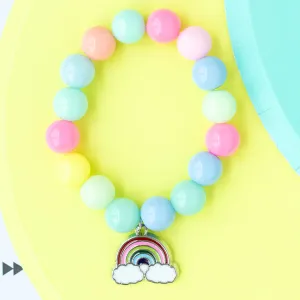 Stretch beaded bracelet Rainbow Charm Children's Jewelry by Rebecca Accessories