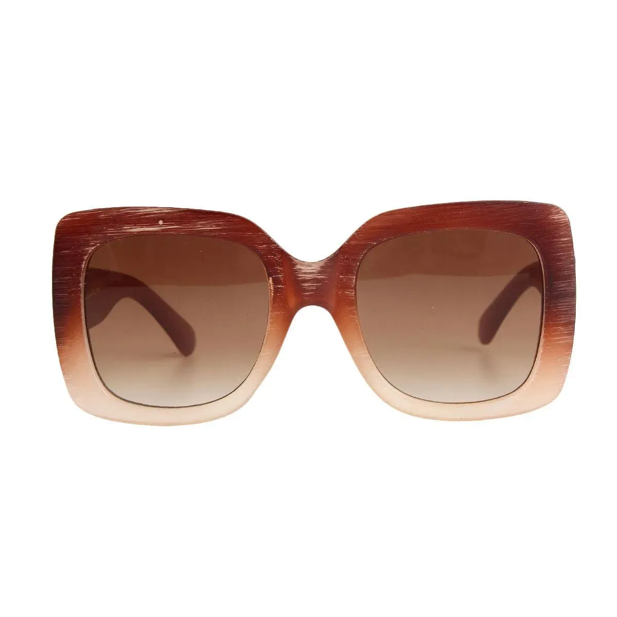 Sunglasses Women Candy Color Brown Plastic Square