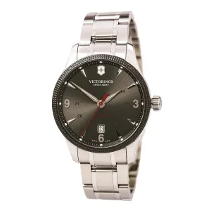 Swiss Army 241714 Men's Alliance Grey Dial Stainless Steel Bracelet Mechanical Automatic Watch