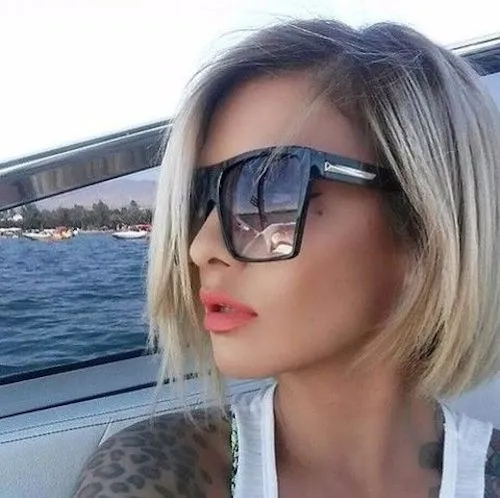 The Lauren Flat Top Leopard Black Gradient Sunglasses