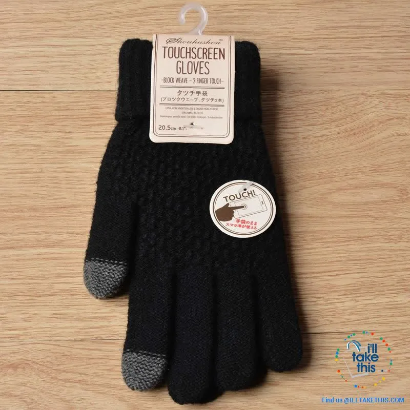 Touchscreen Gloves  Warm Winter Stretch Knit Mittens Wool Full Finger