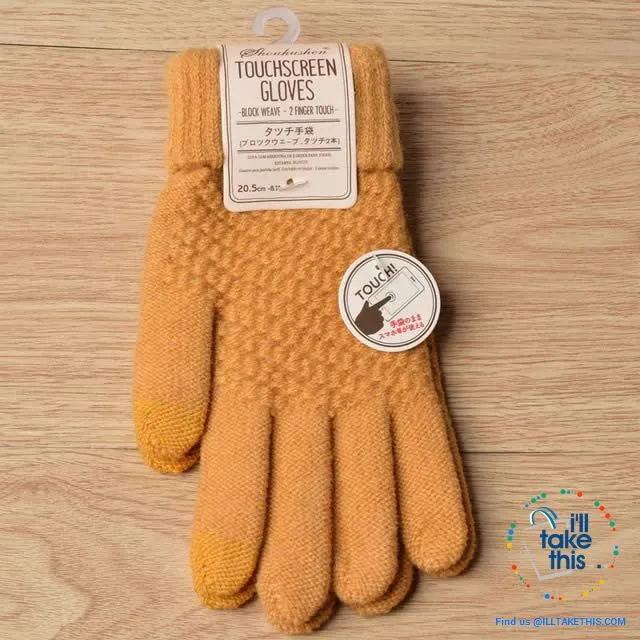 Touchscreen Gloves  Warm Winter Stretch Knit Mittens Wool Full Finger