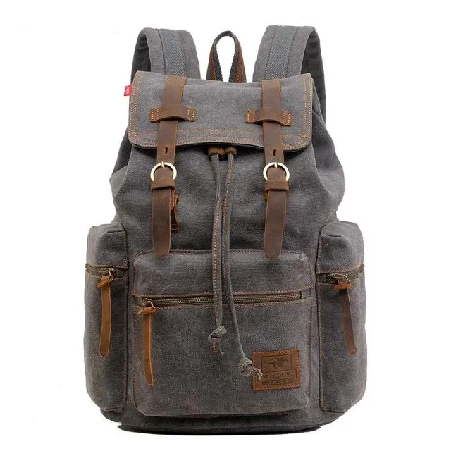 Vintage Travel Canvas Rucksack Backpack
