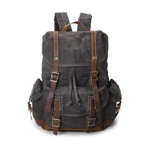 Vintage Wax Canvas Backpack Mens Travel