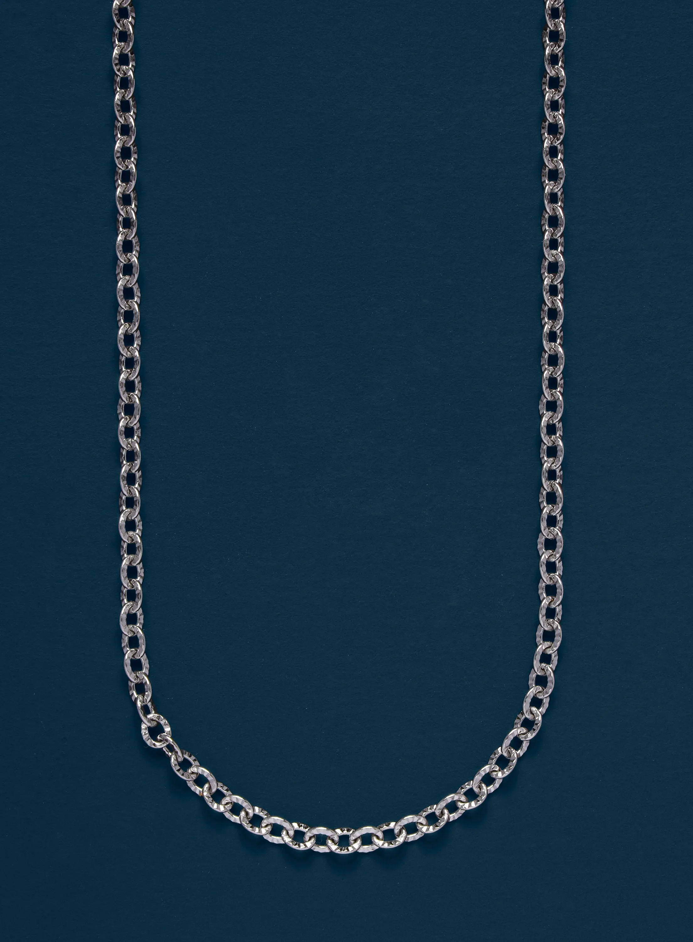 Waterproof 3mm 316L Stainless Steel Classic Cable Chain Necklace
