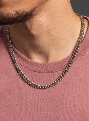 Waterproof 7mm Thick Curb Style link chain for men