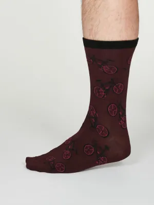 Wesley Socks - Burgundy
