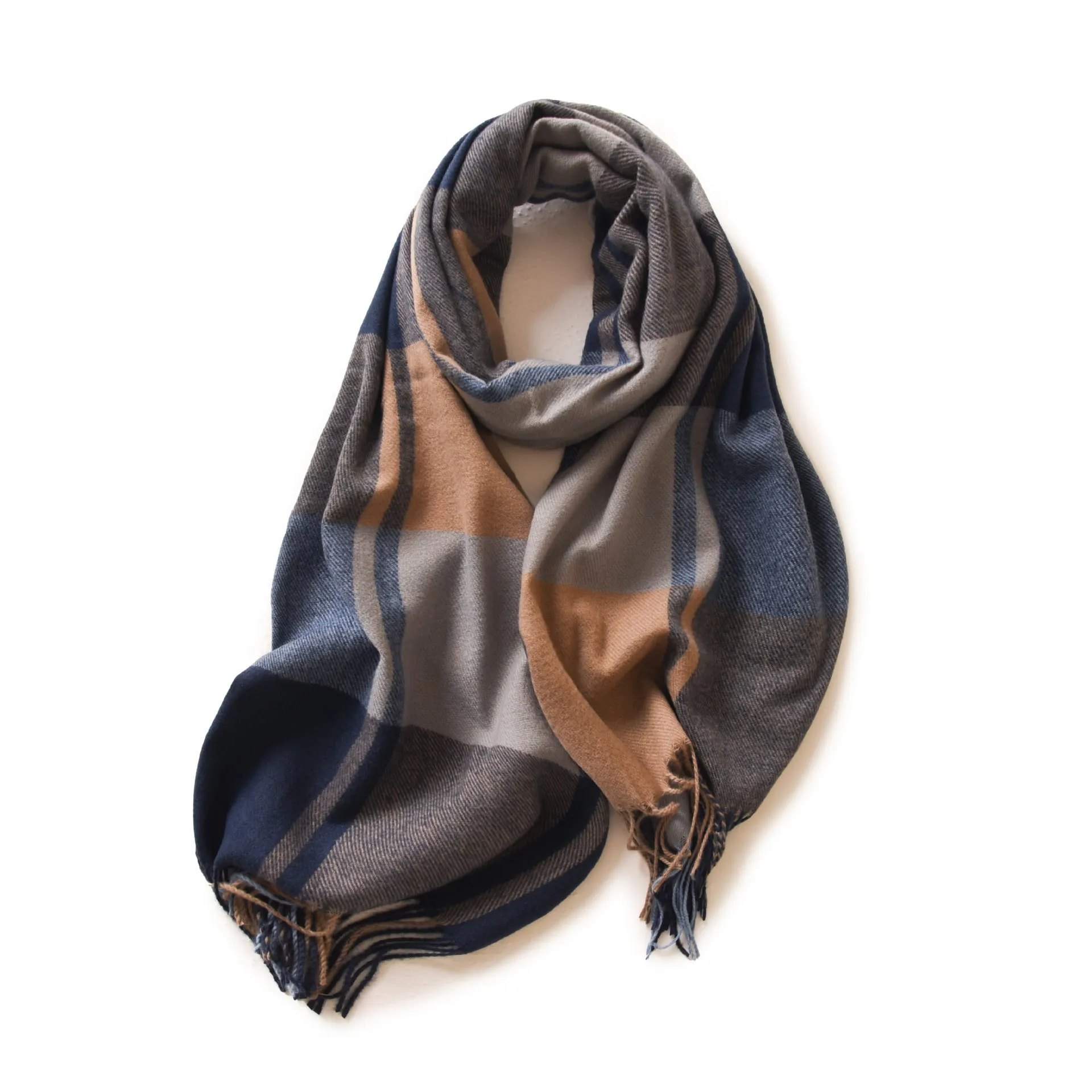 Wholesale Imitation Cashmere Scarf, Winter Shawl, Thick and Warm Tassel Scarf
