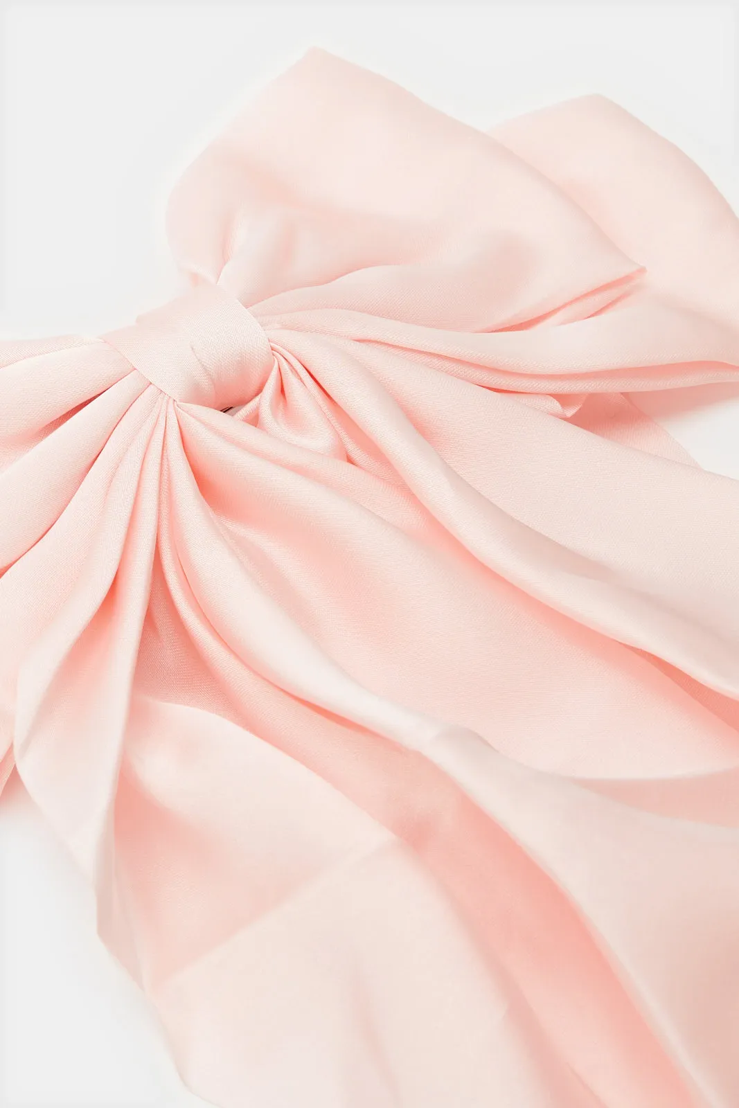 Women Pink Embellished Bow Hair Clip