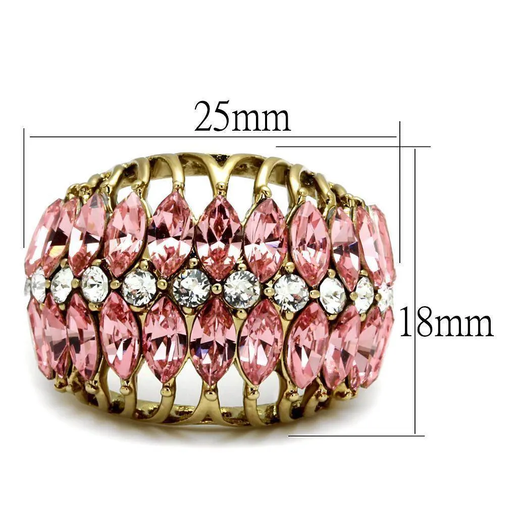 Women's Rings - LO4108 - IP Gold(Ion Plating) Brass Ring