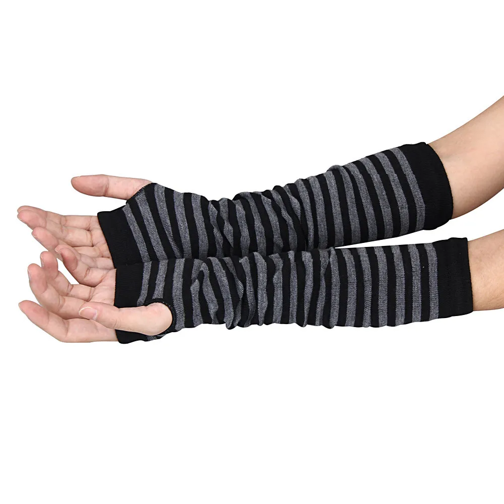 Women's Winter Сasual Knitted Long Fingerless Gloves