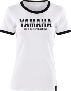 YAMAHA APPAREL Women's Yamaha Vintage T-Shirt - White/Black - 2XL NP21S-L1793-2X
